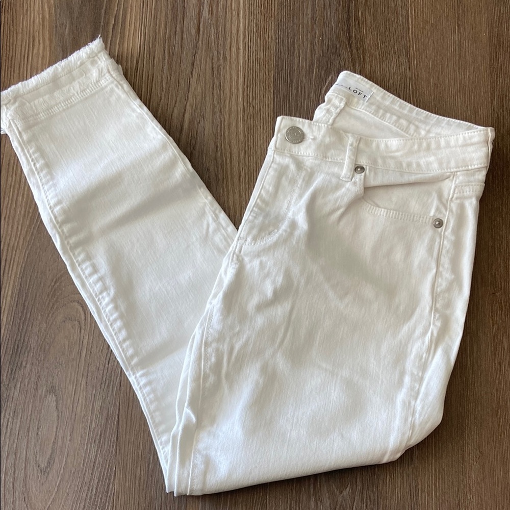 Loft Women's White Skinny Jeans | Size 4